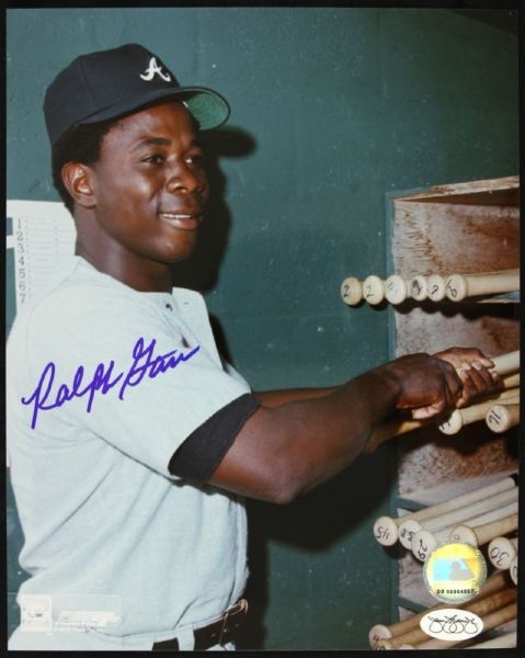 1968-75 Ralph Garr Atlanta Braves Signed 8"x 10" Photo *JSA*