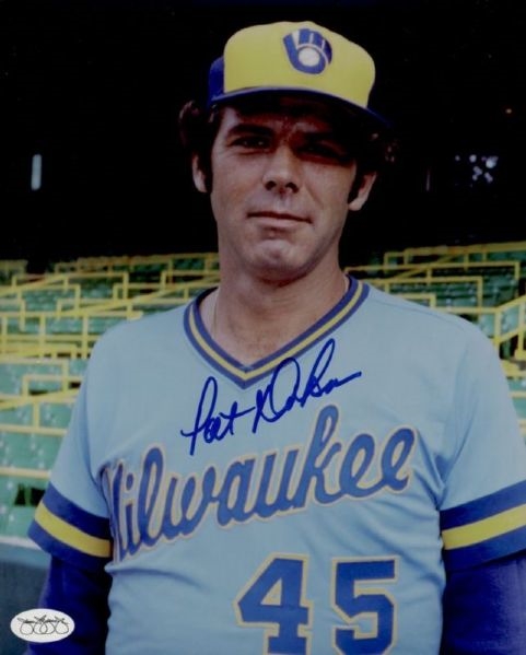 1982-84 Pat Dobson Milwaukee Brewers Autographed 8x10 Color Photo *JSA*