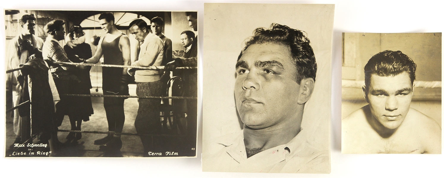 1930s Max Schmeling Heavy Weight Champion Original Boxing Photo (Lot of 3)