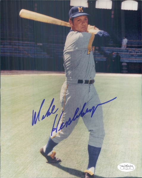1970 Mike Hershberger Milwaukee Brewers Signed 8" x 10" Photo (*JSA*)