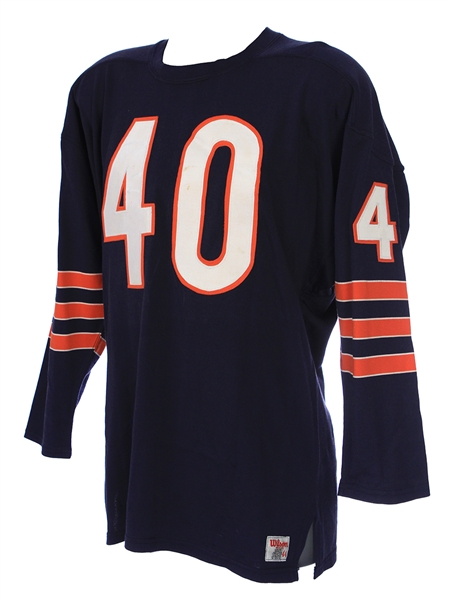 1980s Gale Sayers Chicago Bears Signed & Inscribed Post Career Jersey (MEARS LOA/JSA)