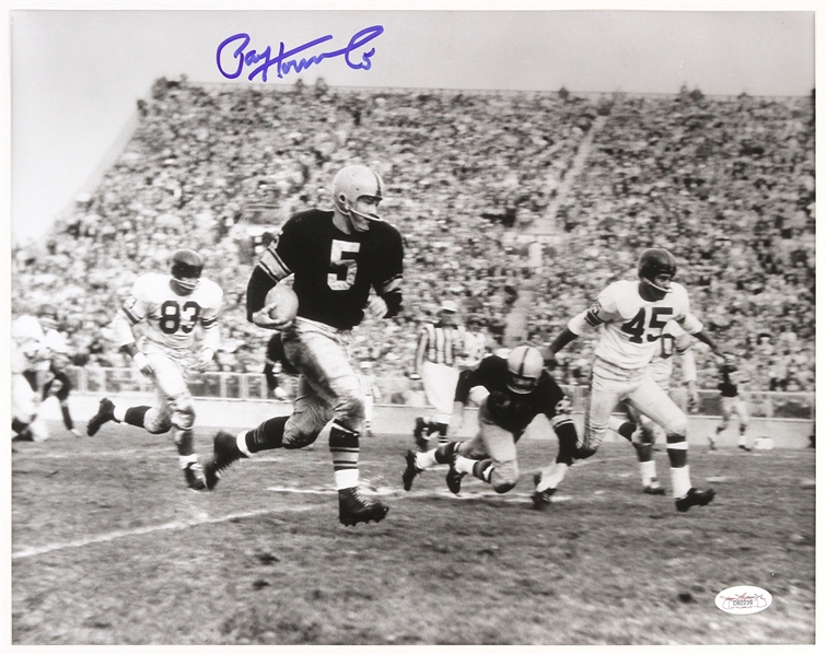 1957-1966 Paul Hornung Green Bay Packers Signed 11"x 14" B&W Photo *JSA*