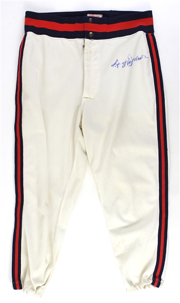 1982 Reggie Jackson California Angels Signed Game Worn Home Uniform Pants (MEARS LOA/JSA)