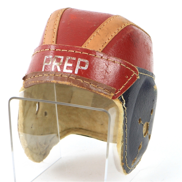 1920s-30s Yale Prep Game Worn Leather Football Helmet (MEARS LOA)
