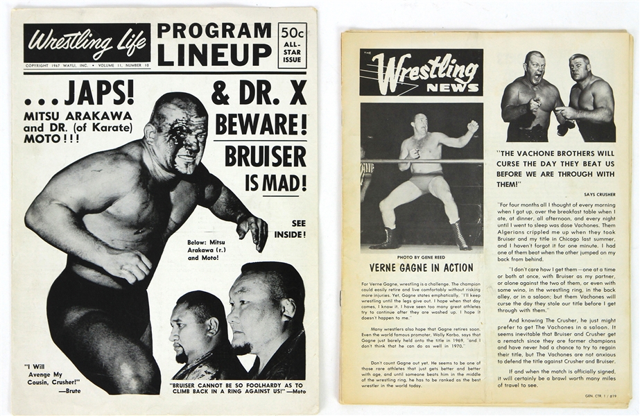 1967-70 Wrestling Publication Collection - Lot of 6