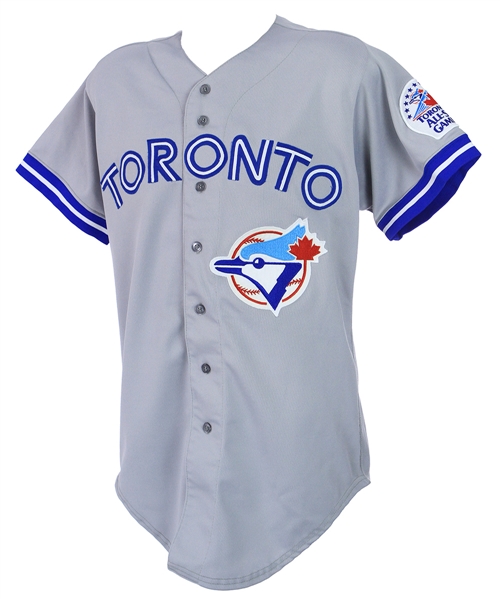 1991 Mike Squires Toronto Blue Jays Game Worn Road Jersey (MEARS LOA/Team COA)