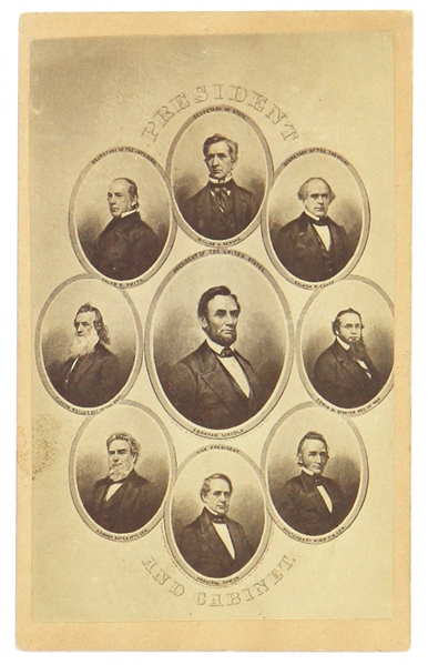 1861-65 Abraham Lincoln 16th President of the United States 2.5" x 4" CDV Cabinet Photo Card