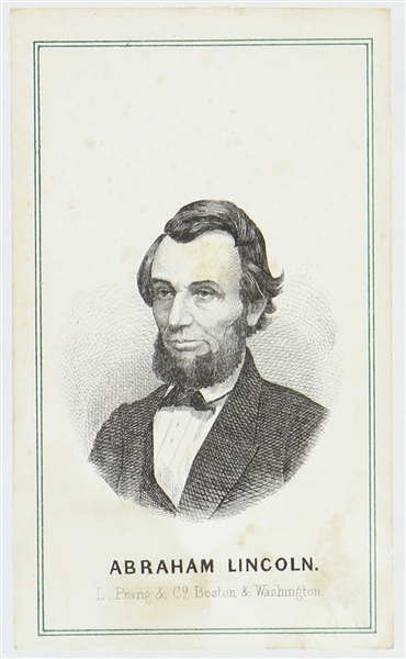 1861-65 Abraham Lincoln 16th President of the United States 2.5" x 4" CDV Photo Card