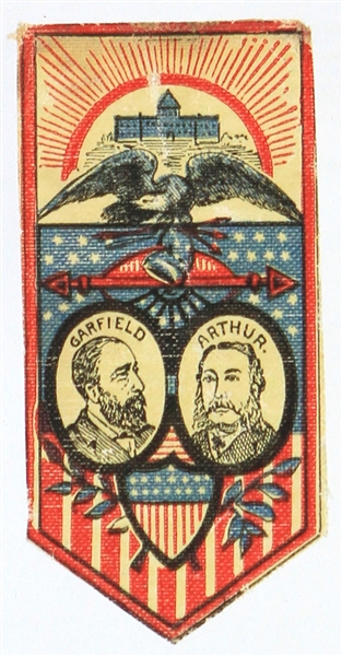 1881 James Garfield Chester Arthur 20th/21st Presidents of the United States 1.25" x 2.75" Paper Ribbon