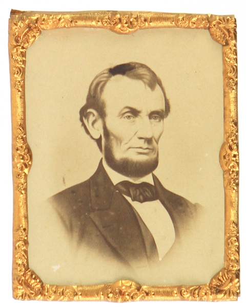 1861-65 Abraham Lincoln 16th President of the United States 2" x 2.5" Foil Framed Photo