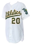 1989 Matt Young Oakland Athletics Game Worn Home Jersey (MEARS LOA)