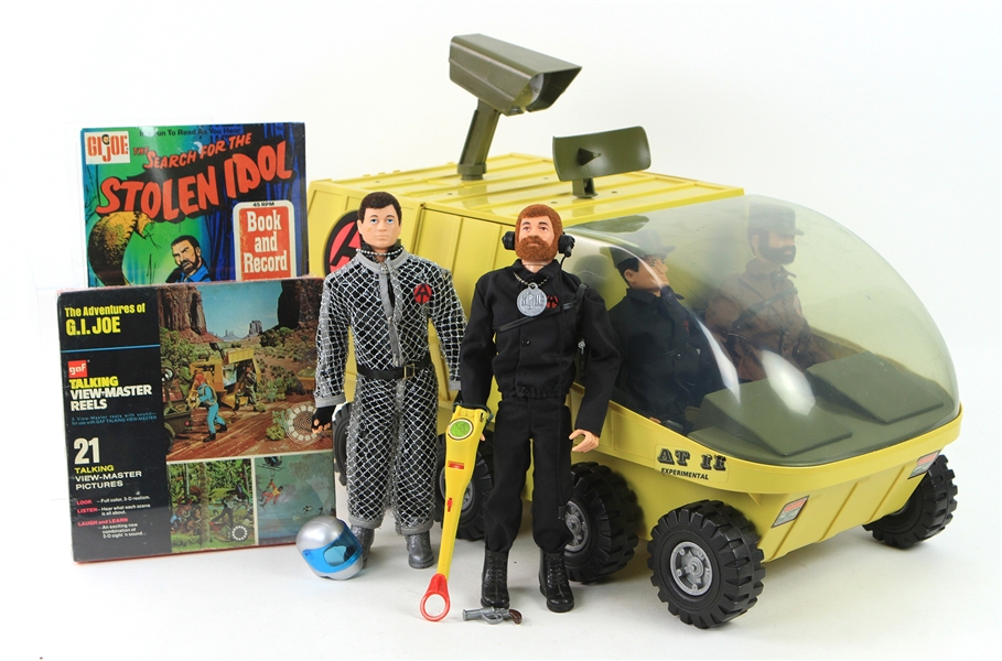 1972-73 Gi Joe Toy Collection - Lot of 7 w/ Adventure Team Mobile Headquarters, Action Figures & More