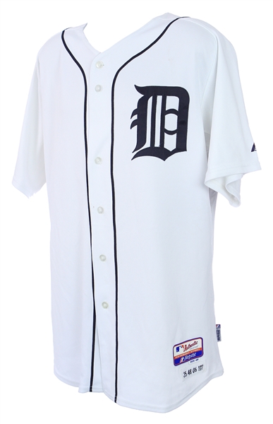 2006 Justin Verlander Detroit Tigers Game Worn Home Jersey (MEARS A10) Rookie of the Year Season