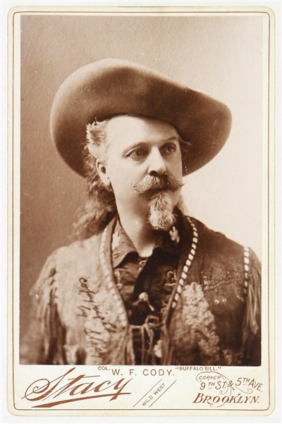 1890s Buffalo Bill Cody 4.25" x 6.5" CDV Photo Card