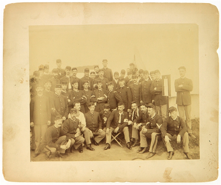 1861-65 Civil War 23rd Regiment Brooklyn 10" x 12" Mounted Photograph