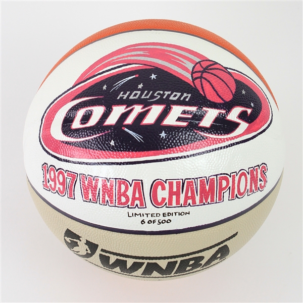 1997 Houston Comets OWNBA Ackerman WNBA Champions Painted Basketball (MEARS LOA) 6/500