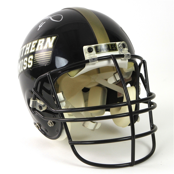 1987-90 Brett Favre Southern Miss Golden Eagles Signed Full Size Professional Model Helmet (JSA)