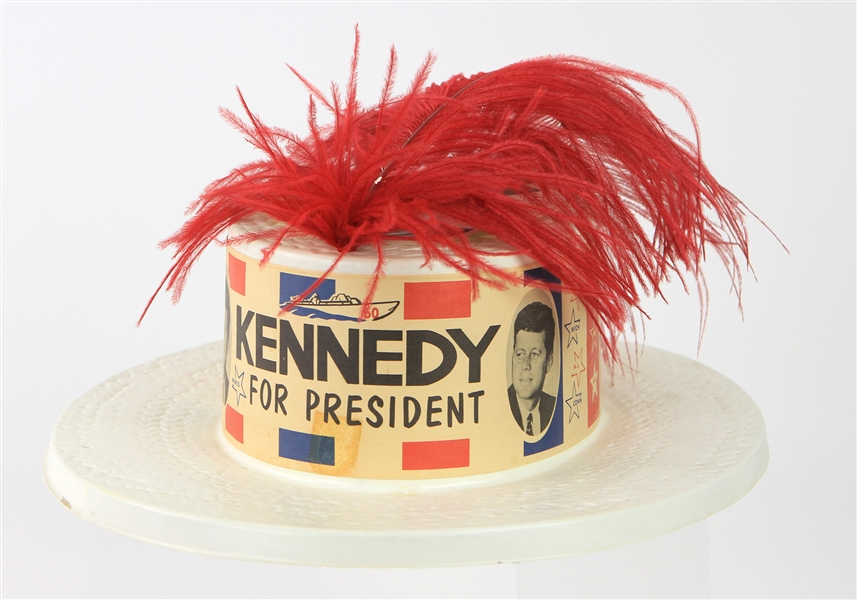 1960 John F. Kennedy 35th President of the United States Plastic Campaign Hat