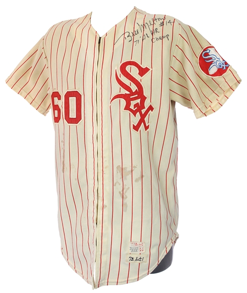 1972 Bill Melton Chicago White Sox Signed Game Worn Home Jersey (MEARS A7/JSA)