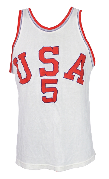 1950s USA #5 Game Worn Durene Basketball Jersey (MEARS LOA)