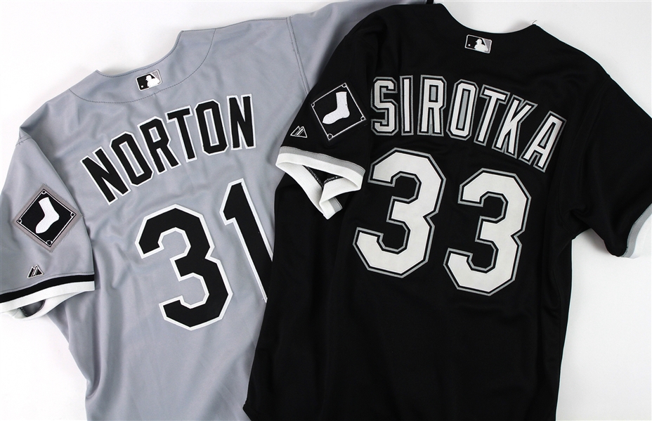 2000 Chicago White Sox Game Worn Jerseys - Lot of 2 w/ Mike Sirotka Alternate & Greg Norton Road (MEARS LOA)