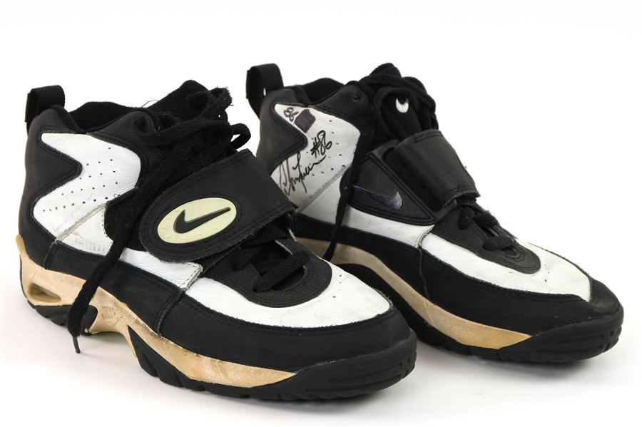 1995 Antonio Freeman Green Bay Packers Signed Nike Turf Shoes (MEARS LOA/JSA)