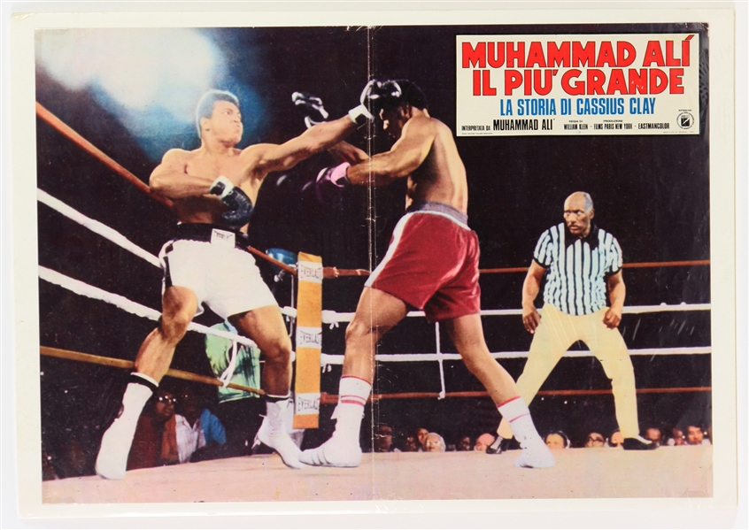 1977 Muhammad Ali The Greatest 18" x 25.5" Italian Language Movie Poster