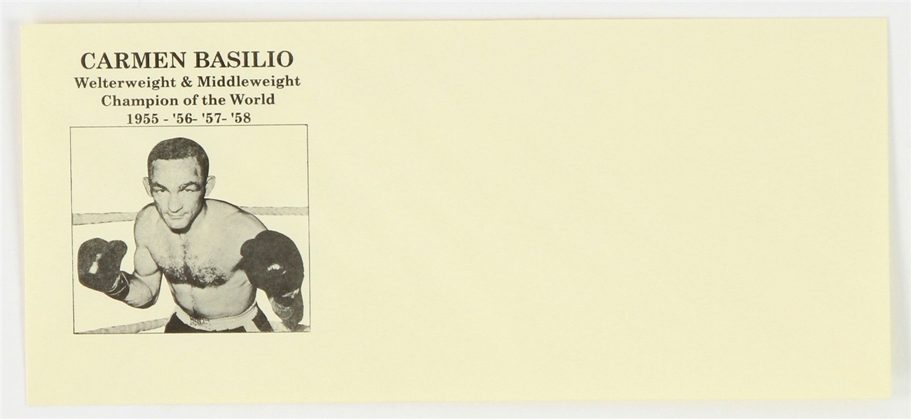 1958 Carmen Basilio Welterweight & Middleweight Champion of the World Mailing Envelope