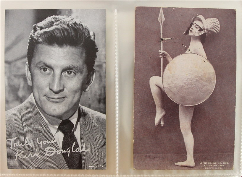 1920s-60s Movie Star 3.25" x 5.25" Photo Cards - Lot of 22 w/ Kirk Douglas, Gene Autry, Ricardo Montalban & More