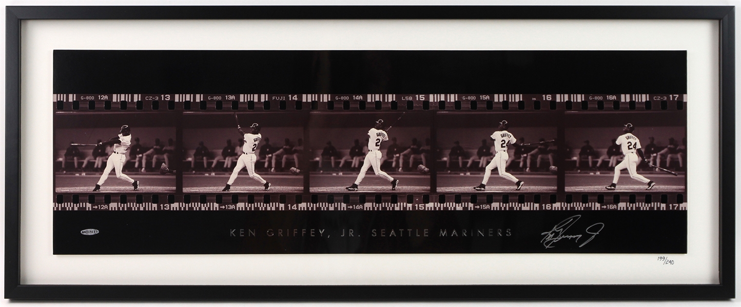 1996 Ken Griffey Jr. Seattle Mariners Signed 16.5" x 41" Framed Photo (Upper Deck) 199/240
