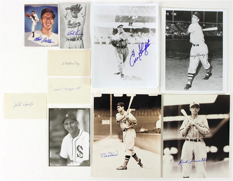 1950s-90s Baseball Signed Photo Index Card & Postcard Collection - Lot of 20 w/ Rick Ferrell, Frank Robinson, Luke Appling, Monte Irvin & More (JSA)