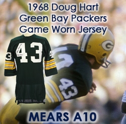 1968 Doug Hart Green Bay Packers Signed Game Worn Home Jersey (MEARS A10/JSA) w/ Team Repairs