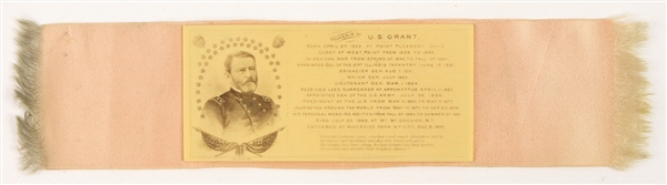 1885 Ulysses S. Grant 18th President of the United States 11" Memorial Ribbon