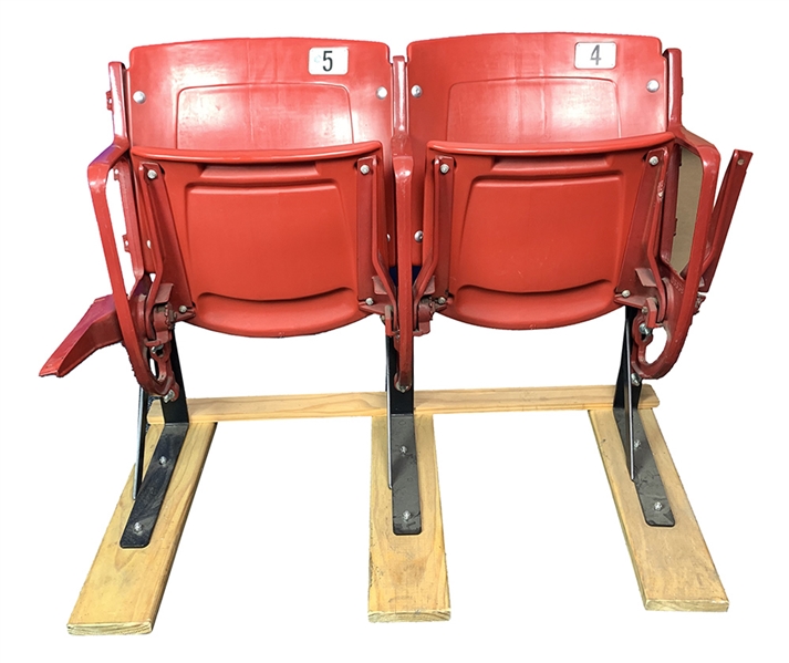 1966-2005 St. Louis Cardinals Busch Stadium Seats - Pair of 2 (MEARS LOA/MLB Hologram)