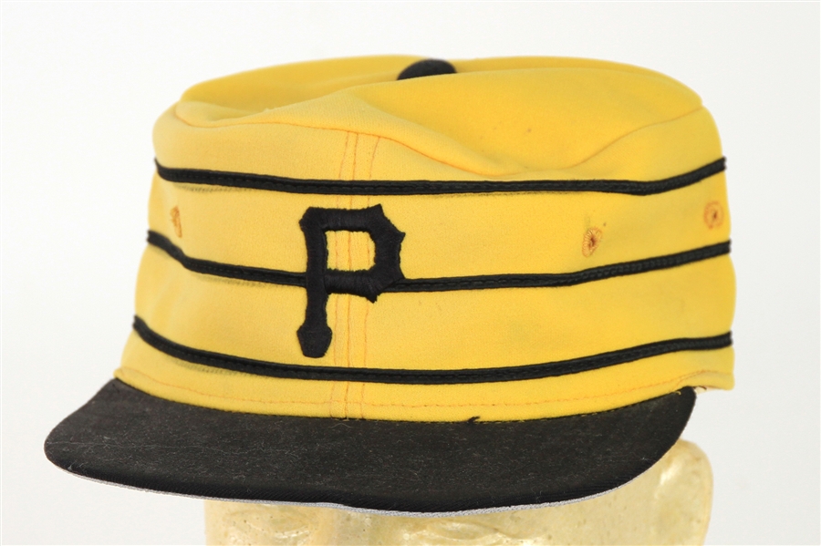 1977-82 Pittsburgh Pirates Game Worn Pillbox Style Cap (MEARS LOA)