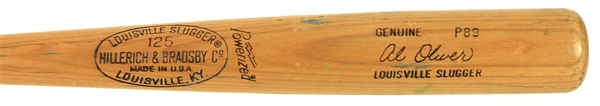 1978 Al Oliver Texas Rangers H&B Louisville Slugger Professional Model Game Used Bat (MEARS LOA)