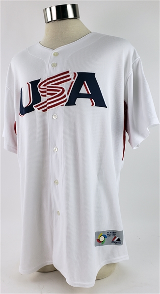 2009 Evan Longoria Team USA Signed World Baseball Classic Jersey (MEARS A10/JSA)