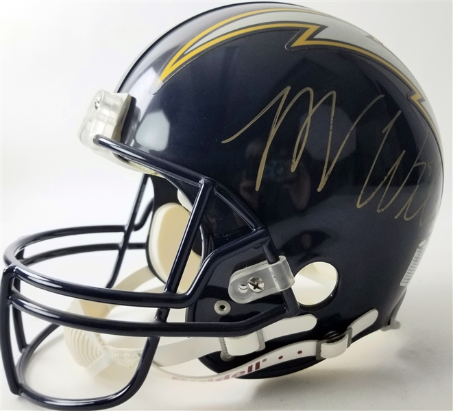 2001-03 Marcellus Wiley San Diego Chargers Signed Full Size Professional Model Helmet (JSA)