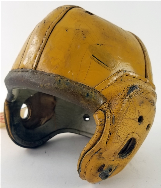 1930s Game Worn Football Helmet (MEARS LOA)