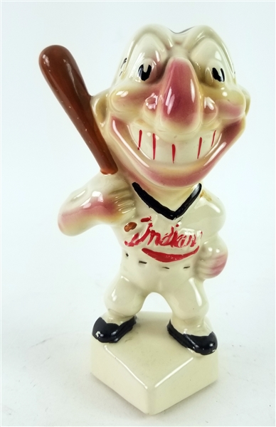 1950s Cleveland Indians 7.25" Ceramic Coin Bank