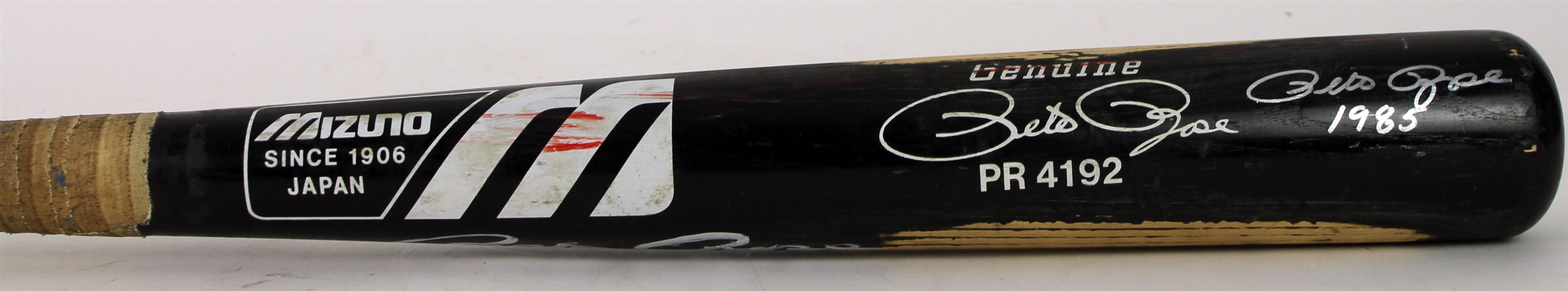 1985 Pete Rose Cincinnati Reds Signed Mizuno Professional Model Game Used Bat (MEARS A10/JSA)