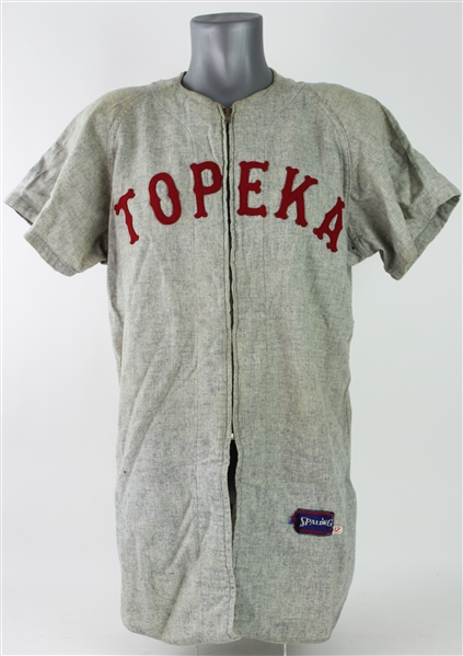 1960-61 Tommy Harper Topeka Reds Game Worn Minor League Road Jersey (MEARS LOA)