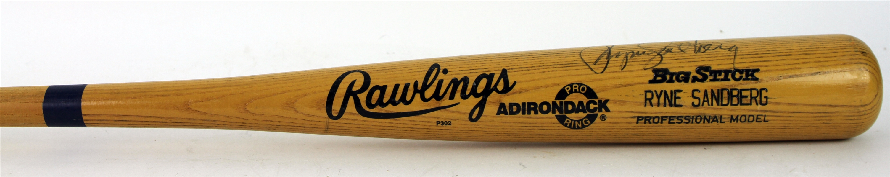 1989 Ryne Sandberg Chicago Cubs Signed Rawlings Adirondack Professional Model Bat (MEARS A5/JSA)