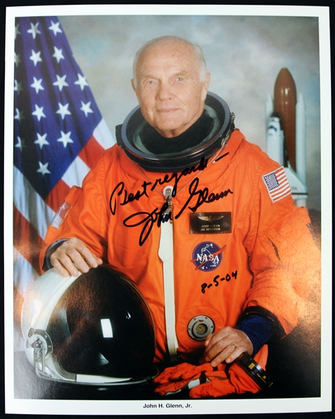 2004 John Glenn First American To Orbit Earth Signed 8" x 10" Photo (JSA)