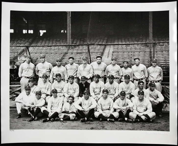 1928 World Series Champion New York Yankees Jumbo 16" x 20" Team Photos - Lot of 2