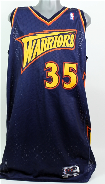 1999-2000 Terry Cummings Golden State Warriors Game Worn Road Jersey (MEARS LOA)