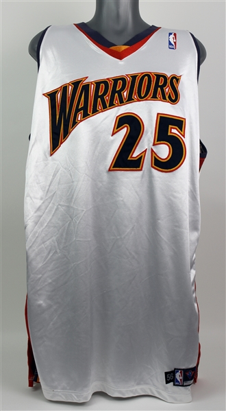 2002-03 Erick Dampier Golden State Warriors Game Worn Home Jersey (MEARS LOA)