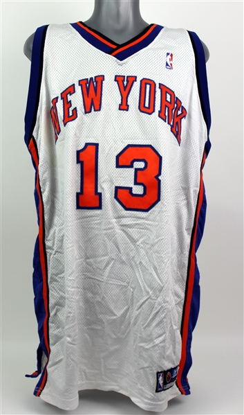 2003-04 Nazr Mohammed New York Knicks Game Worn Home Jersey (MEARS LOA)