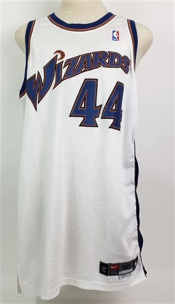 2002-03 Christian Laettner Washington Wizards Game Worn Home Jersey (MEARS LOA)