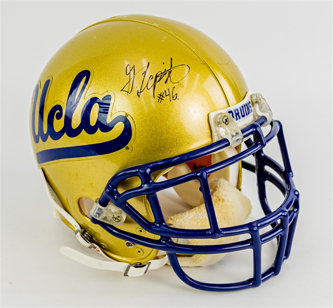 2001-02 Garrett Lepisto UCLA Bruins Signed Game Worn Football Helmet (MEARS LOA/JSA)